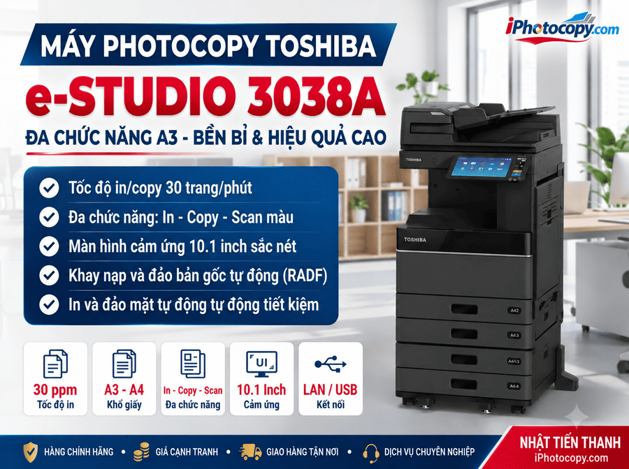 Giới thiệu Máy Photocopy Toshiba e-Studio 3038A