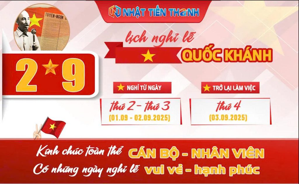 Thông Báo Lịch Nghỉ Lễ Quốc Khánh 2/9 Năm 2025