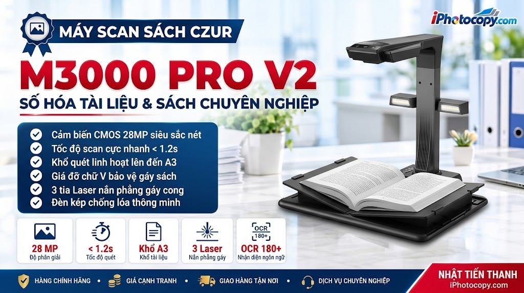 Giưới thiệu Máy Scan Sách Czur M3000 Pro V2 