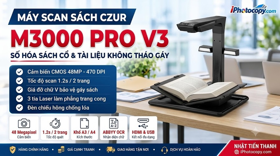 Máy Scan Sách Czur M3000 Pro V3