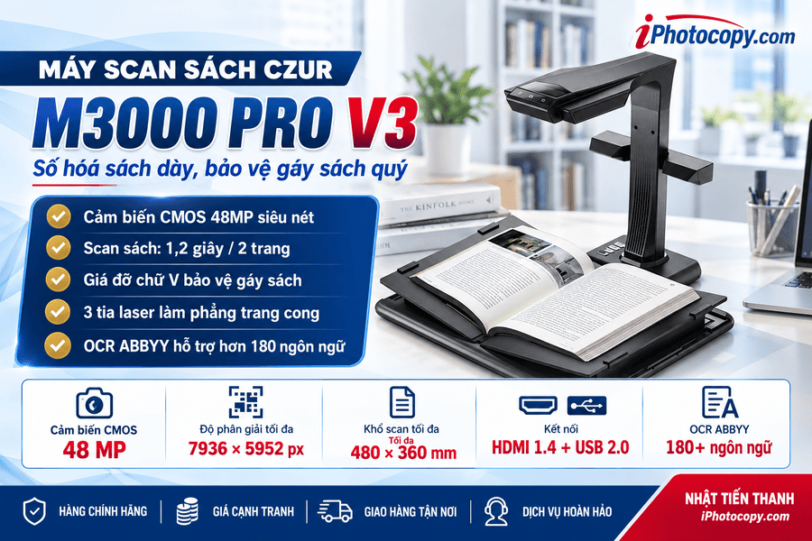 Giới Thiệu Máy Scan Sách Czur M3000 Pro V3