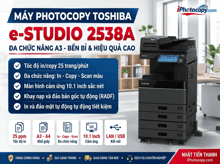Máy Photocopy Toshiba e-Studio 2538A - Mới 100% Giới thiệu Máy Photocopy Toshiba e-Studio 2538A